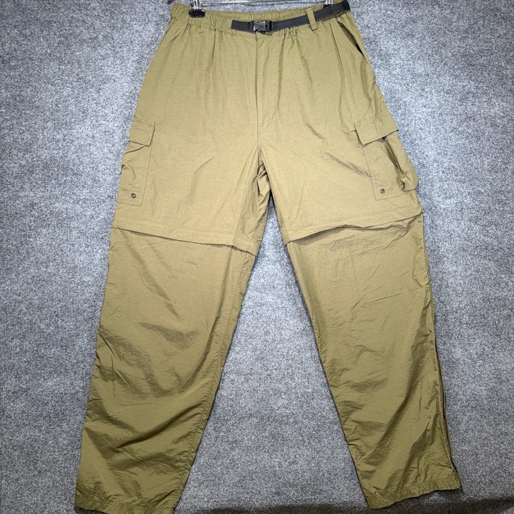 REI Convertible Cargo Pants Men XLT Green Nylon Hiking Zip Off Outdoor